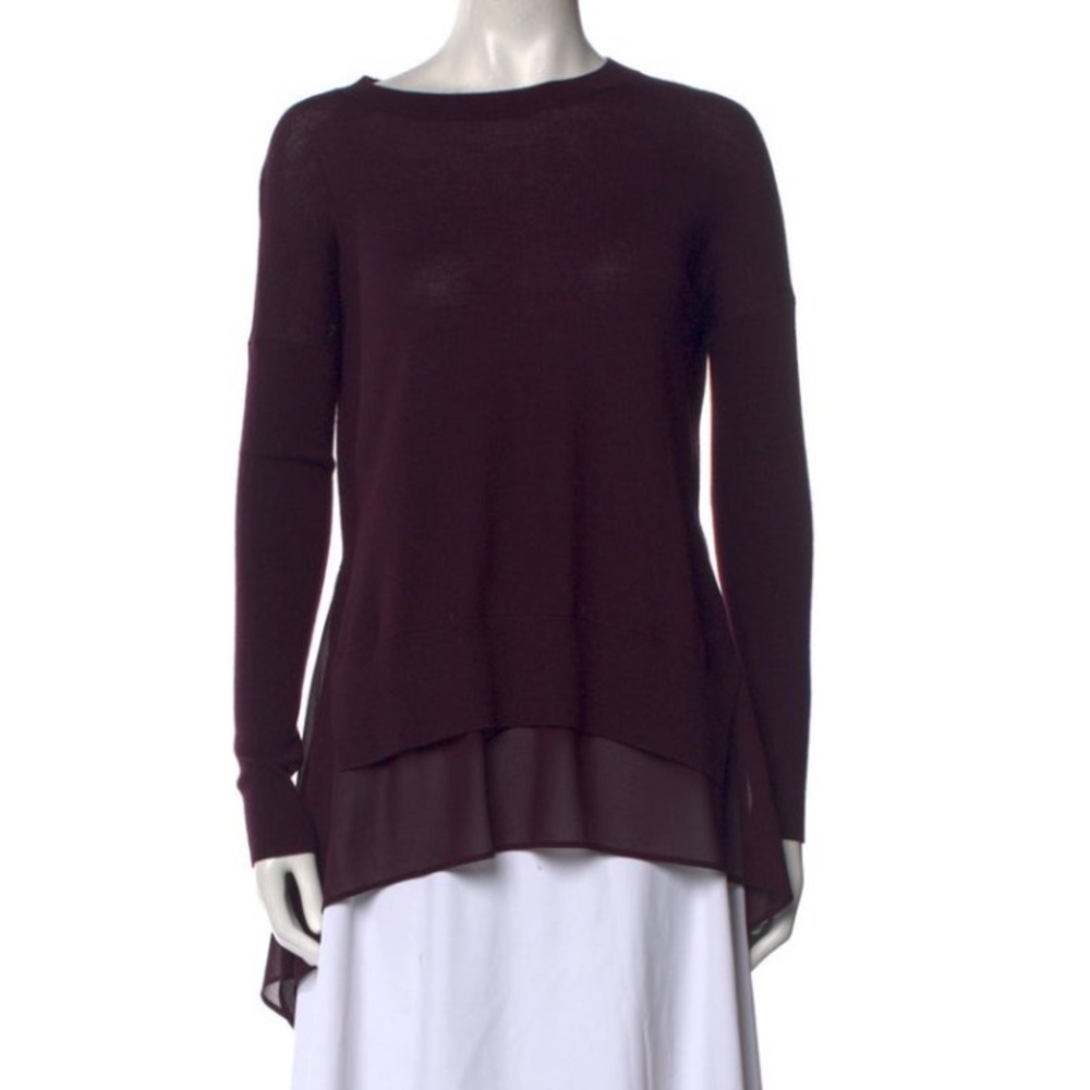 Women's Burgundy Layered Top